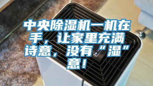 中央除濕機(jī)一機(jī)在手，讓家里充滿詩(shī)意，沒有“濕”意！