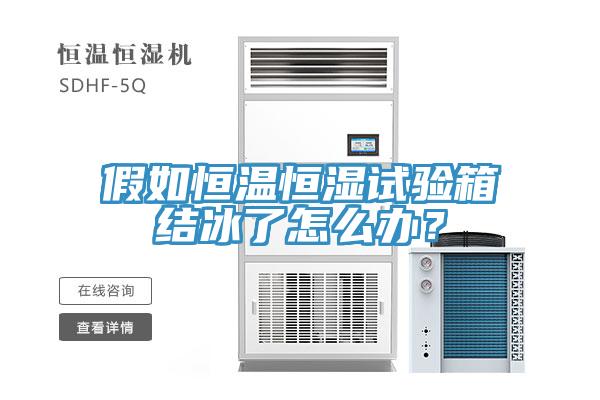 假如恒溫恒濕試驗(yàn)箱結(jié)冰了怎么辦？