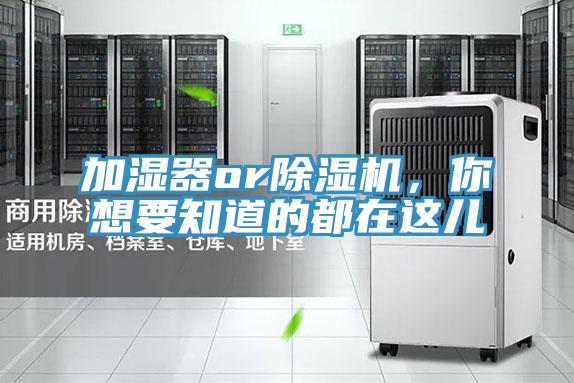 加濕器or除濕機，你想要知道的都在這兒