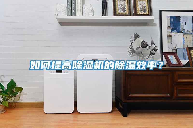 如何提高除濕機的除濕效率？