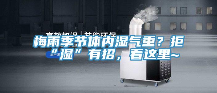 梅雨季節(jié)體內(nèi)濕氣重？拒“濕”有招，看這里~