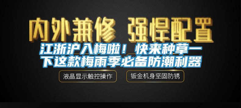 江浙滬入梅啦！快來(lái)種草一下這款梅雨季必備防潮利器