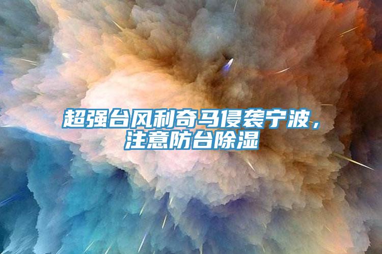 超強臺風(fēng)利奇馬侵襲寧波，注意防臺除濕