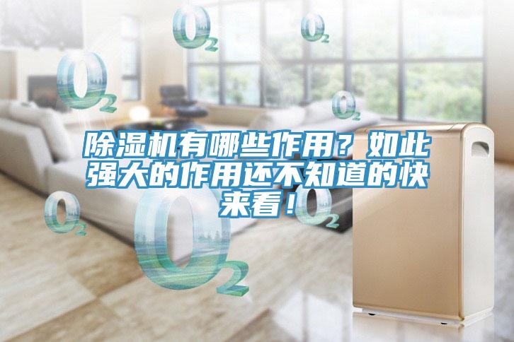 除濕機有哪些作用？如此強大的作用還不知道的快來看！