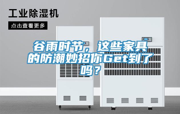 谷雨時(shí)節(jié)，這些家具的防潮妙招你Get到了嗎？