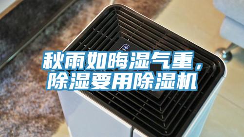秋雨如晦濕氣重，除濕要用除濕機(jī)