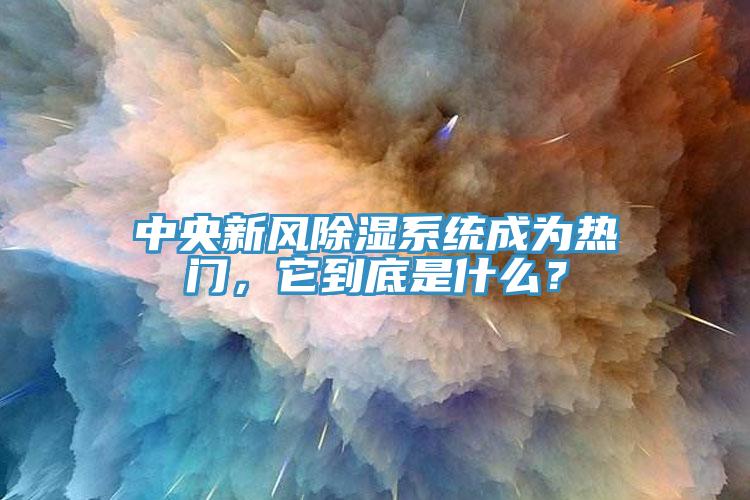中央新風(fēng)除濕系統(tǒng)成為熱門，它到底是什么？