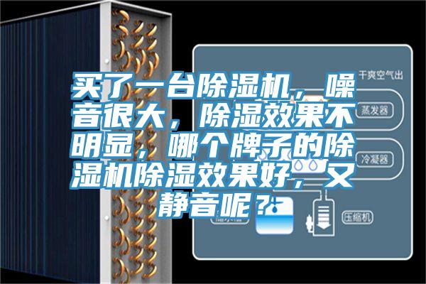 買了一臺(tái)除濕機(jī)，噪音很大，除濕效果不明顯，哪個(gè)牌子的除濕機(jī)除濕效果好，又靜音呢？