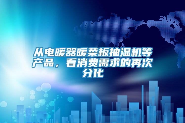 從電暖器暖菜板抽濕機等產品，看消費需求的再次分化