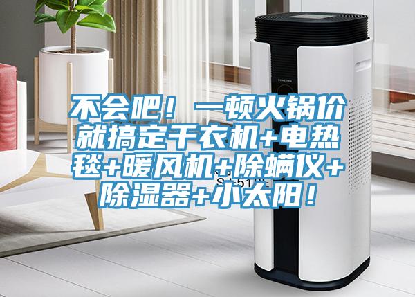 不會吧！一頓火鍋價就搞定干衣機+電熱毯+暖風機+除螨儀+除濕器+小太陽！