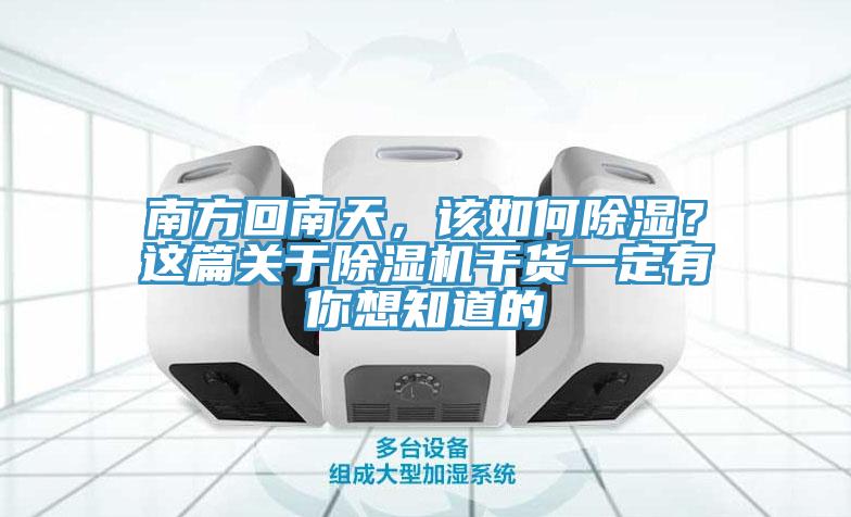 南方回南天，該如何除濕？這篇關(guān)于除濕機干貨一定有你想知道的