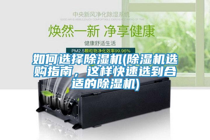 如何選擇除濕機(除濕機選購指南，這樣快速選到合適的除濕機)