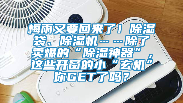 梅雨又要回來了！除濕袋、除濕機(jī)……除了賣爆的“除濕神器”，這些開窗的小“玄機(jī)”你GET了嗎？