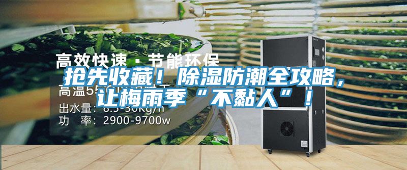 搶先收藏！除濕防潮全攻略，讓梅雨季“不黏人”！