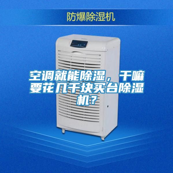 空調(diào)就能除濕，干嘛要花幾千塊買臺除濕機(jī)？