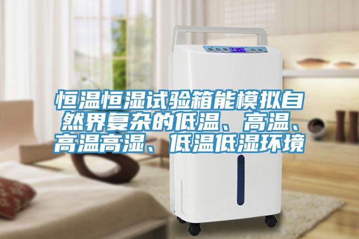 恒溫恒濕試驗(yàn)箱能模擬自然界復(fù)雜的低溫、高溫、高溫高濕、低溫低濕環(huán)境