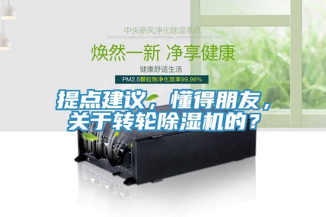 提點(diǎn)建議，懂得朋友，關(guān)于轉(zhuǎn)輪除濕機(jī)的？