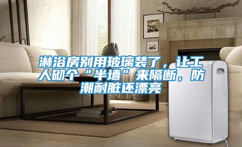 淋浴房別用玻璃裝了，讓工人砌個“半墻”來隔斷，防潮耐臟還漂亮