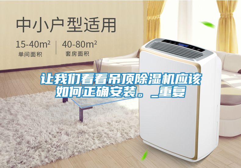 讓我們看看吊頂除濕機(jī)應(yīng)該如何正確安裝。_重復(fù)