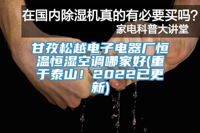 甘孜松越電子電器廠恒溫恒濕空調(diào)哪家好(重于泰山！2022已更新)