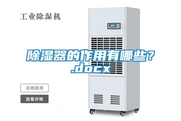 除濕器的作用有哪些？.docx