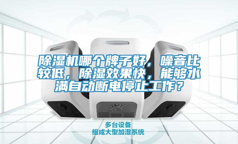 除濕機哪個牌子好，噪音比較低，除濕效果快，能夠水滿自動斷電停止工作？