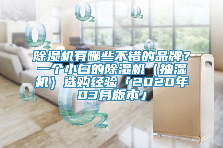 除濕機(jī)有哪些不錯(cuò)的品牌？一個(gè)小白的除濕機(jī)（抽濕機(jī)）選購(gòu)經(jīng)驗(yàn)「2020年03月版本」