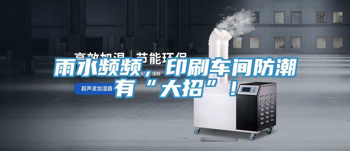 雨水頻頻，印刷車間防潮有“大招”！