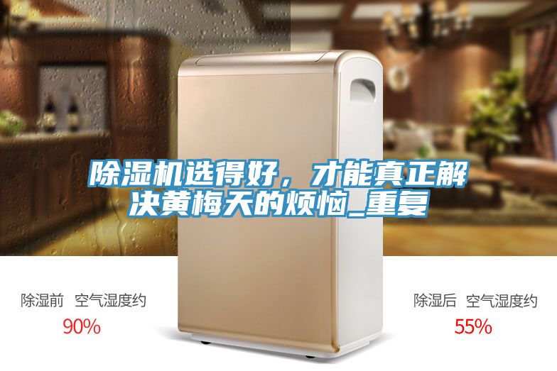 除濕機(jī)選得好，才能真正解決黃梅天的煩惱_重復(fù)